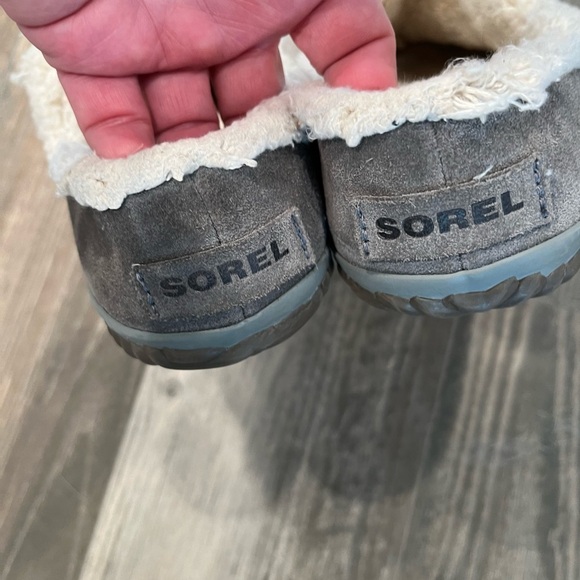 SOREL Slippers Size 8.5 Out N About Moccasin Shirling NL2715-051 Gray/gray - Picture 3 of 6